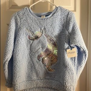 Fleece unicorn sweat shirt